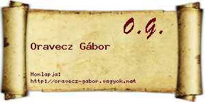 Oravecz Gábor névjegykártya